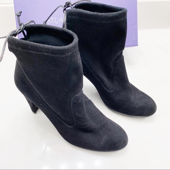 Stuart Weitzman Suede Catch Bootie Ankle Tie - Picture 4 of 8